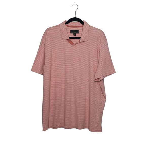 JoS. A. Bank tailored fit orange stripes short sleeve polo shirt size XL - Picture 6 of 7